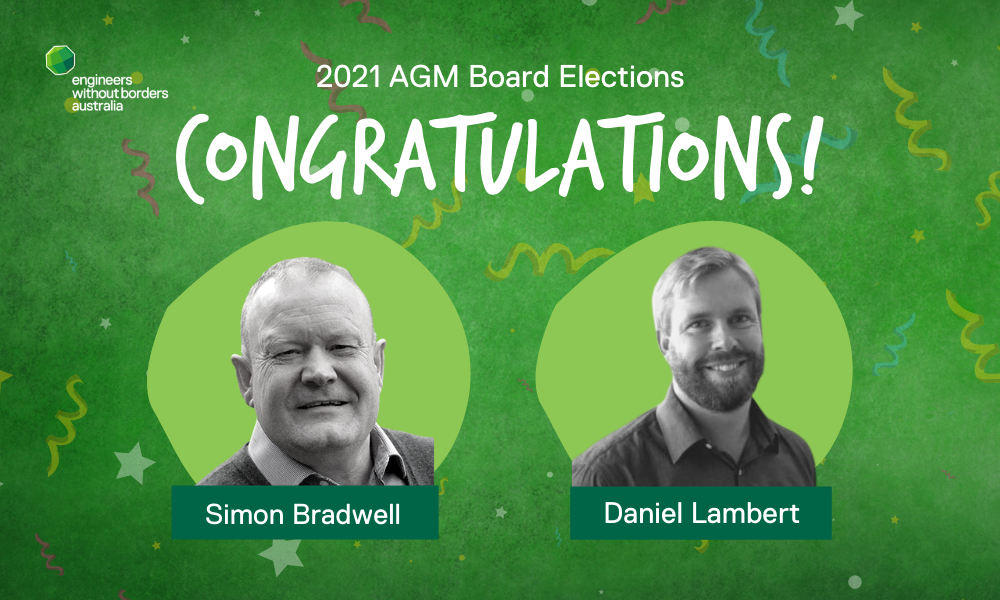 Results of the 2021 EWB Australia Board Elections and AGM